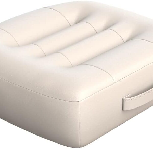 Adult Car Booster Seat Cushion/office chair cushion with Carry Handle Angle Lift Seat Cushion Imitation PU breathable fabric More comfortable and beautiful,for/car/office/wheelchair seat cushion/milky