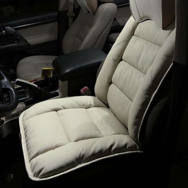 Genuine Leather Car Seat Cushion with Comfortable Support Design