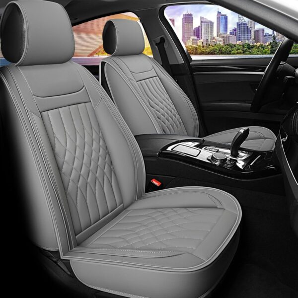 5-Seat Full Car Seat Cover Set with Waterproof Leather Protection and Universal Fit